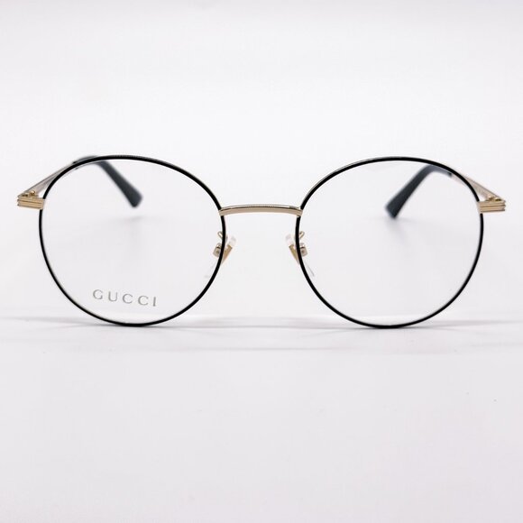 NEW GUCCI GG0839OK 001 ROUND BLACK/GOLD EYEGLASSES GUCCI